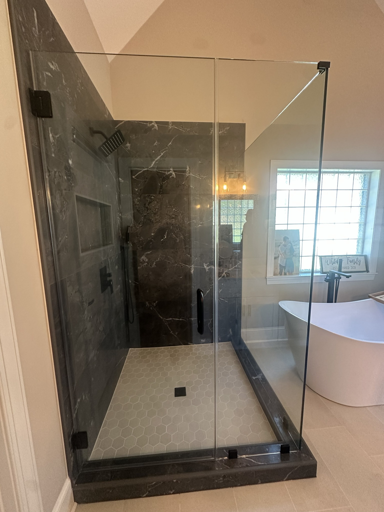 Shower glass enclosure project photo 17