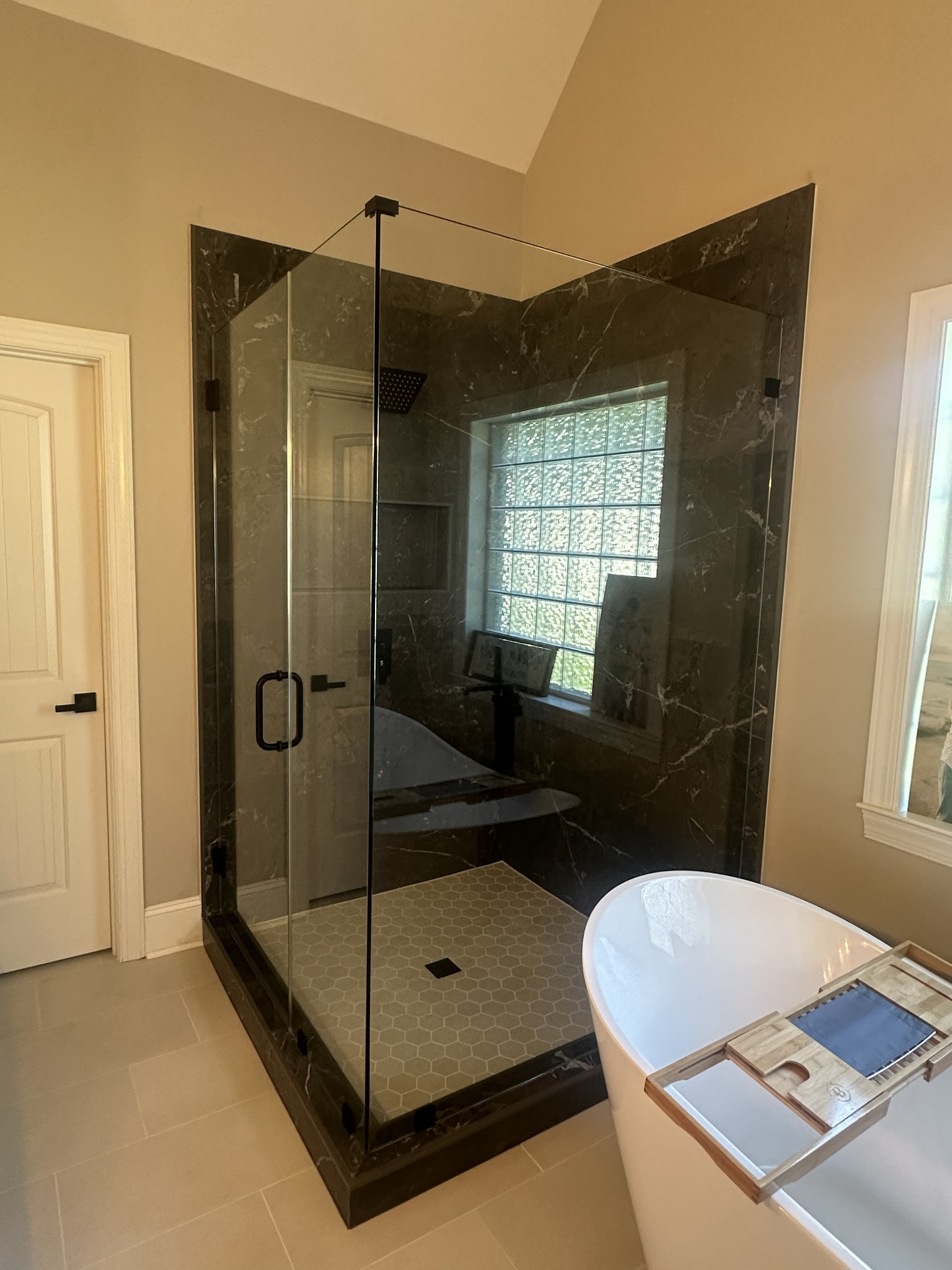 Shower glass enclosure project photo 16